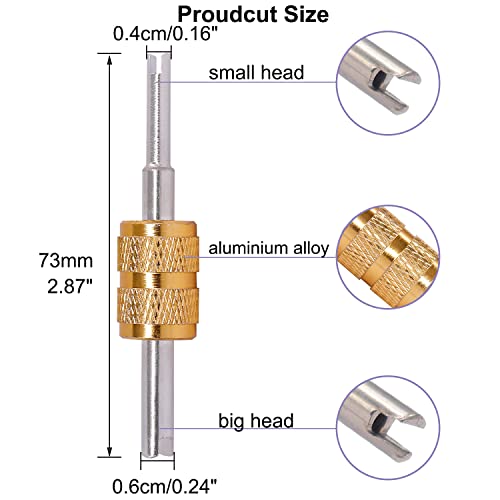 Image of TWTADE Tire Valve Stem Removal Tool Kit, R12 R134a Air Conditioning Valve Core Remover Tool, Single and Dual Heads Valve Core Remover Schrader Valve Tool