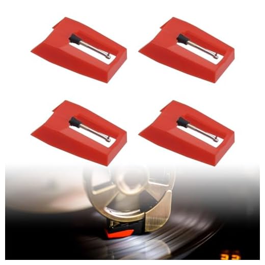 4 Paquetes Punta de Lectura de Aguja Giratoria Disco Universal Platino, Aguja de Diamante de Repuesto, Vinilo Agujas Para Platino Diamante Para Giro Disco de Vinilo, Agujas Giratorias Disco