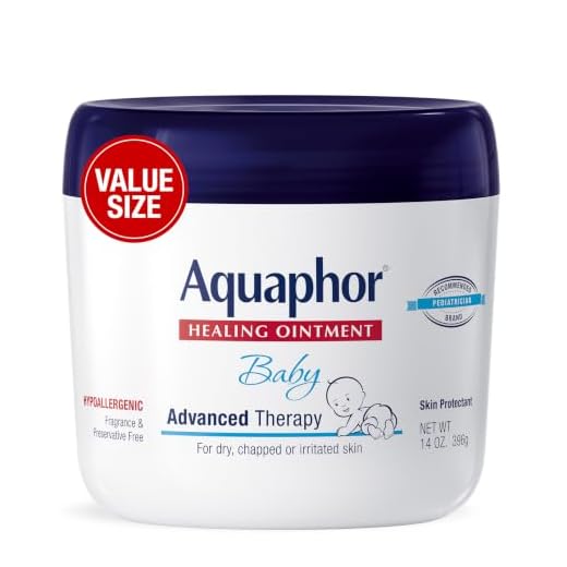 Aquaphor Baby Healing Ointment Advanced Therapy Skin Protectant, Dry Skin and Diaper Rash Ointment, 14 Oz Jar