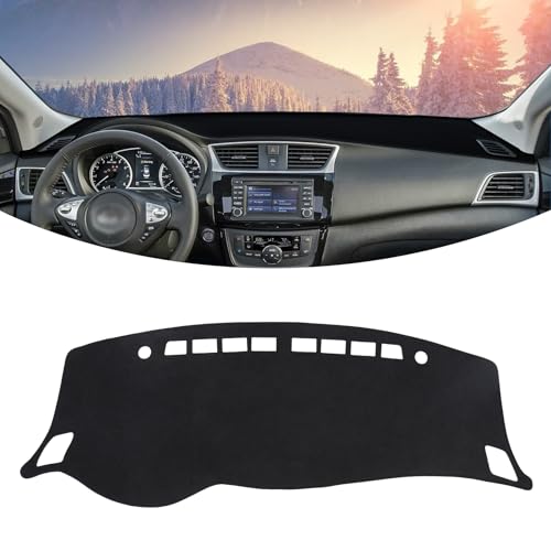 BILOPER Dash Cover for Nissan Sentra 2013-2019 Accessories Flannel Dashboard Cover Dash Cover Mat