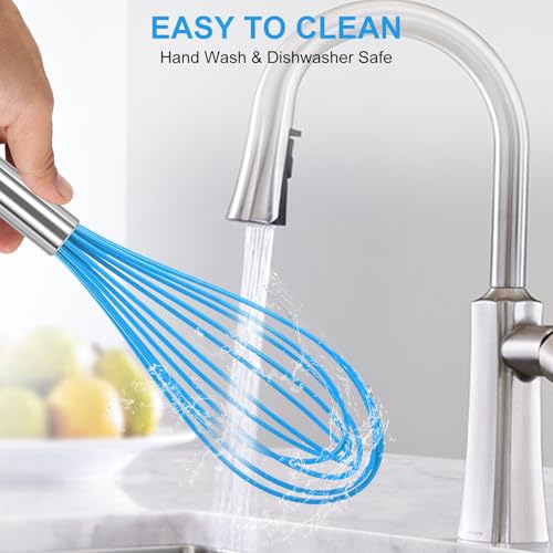 image for NileHome Whisk Commercial Stainless Steel wisk & Silicone Non-Stick Co