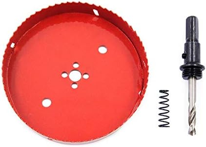 Hole Saw Drill Bit LAIWEI HSS Hole Cutter with Arbor for Wood,PVC Board and Plasterboard(6-1/2"(165mm Hole Saw))