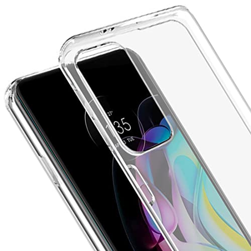 Image of Crystal Clear Back Case for Motorola Edge 20 | Raised Bumps for Camera & Screen Protection | Clear Soft Silicone Back Case Cover for Motorola Edge 20 (TPU | Transparent)