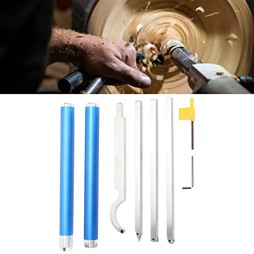 Set de 8 herramientas para torneado de madera con inserto de carburo miniatura 7