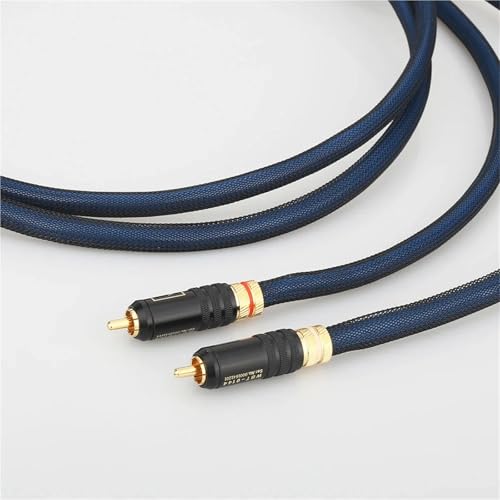 Cable RCA macho a macho 1 m plateado de alta calidad miniatura 2