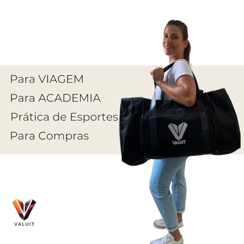 Bolsa Viagem Gigante Mala Sacola Reforçada Academia C68 x A38 x L35 Valuit Cores Bolso Lateral Largo