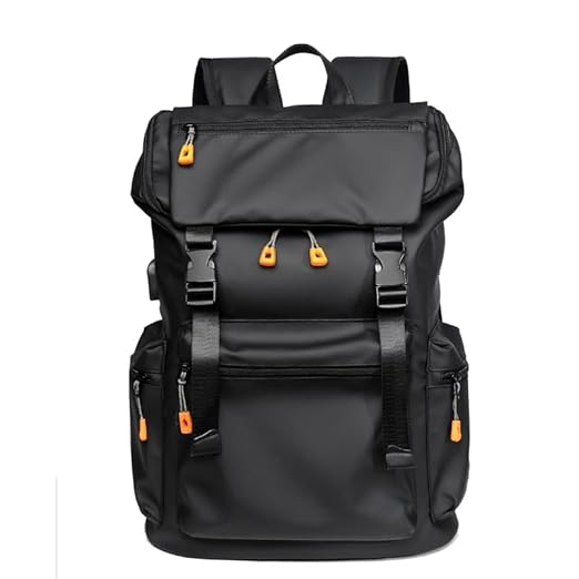 TEESTA Multi Pocket Travel Backpack | Lightweight Work Bag with Large Capacity & Durable Construction, Ideal for Laptops, Sports Gear, and Student Essentials (Black)