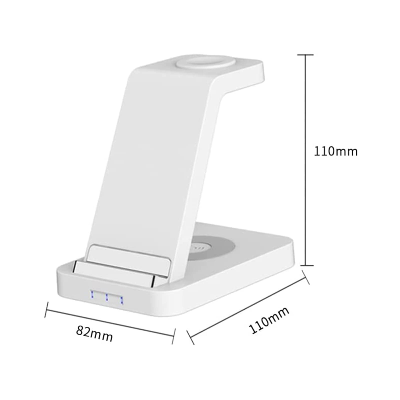Chargeur Induction, Station de Charge sans Fil 3 en 1 for téléphone Chargeur sans Fil Rapide 15W for Montre écouteur, Station de Charge sans Fil(Zwart)