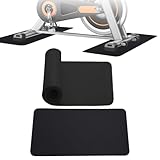 2PCS 0.24' Thick Mat Pads for Peloton Bike & Concept 2 Rower – Non-Slip Compact Floor Protectors for Small Spaces, Home Gym Use on Hardwood, Carpet & Tile, 25'x11.8'