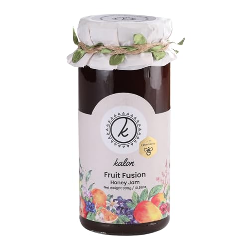 Image of KALON 100% Natural Fruit Fusion Jam | Made with 100% Kalon Honey | No Added Sugar and Preservatives - 300 gm