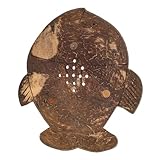 FIXOSHEE Kokosnuss Schalen Seifenhalter aus Holz Fisch Design Stilvolle Ablage mit Abfluss...