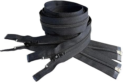#5 Coil Medium Weight Jacket - Separating Zippers - Choose Your Length - Color: Black (2 Zippers Per Pack) - 28" Inches