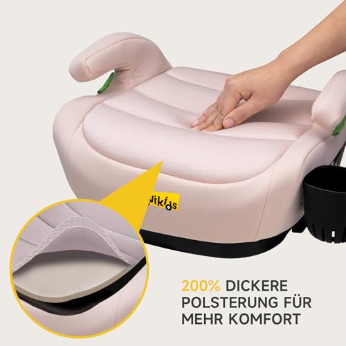 Jovikids Sitzerhöhung Auto Kinder ISOFIX, ECE R129 Kindersitzerhöhung 125-150cm, Verdickter Stoffbezug & Isofix Einführhilfe… – Ansicht 2