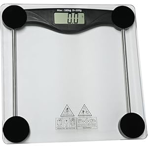 Armo® Digital Body Weight Scale Tempered Glass Bathroom Scale With Clear LCD Display Stones, KG, LB (180KG MAX)