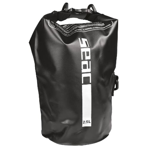 Seac Dry Bag Sacca Stagna Impermeabile per Subacquea e Nautica Nero 2,5 litri