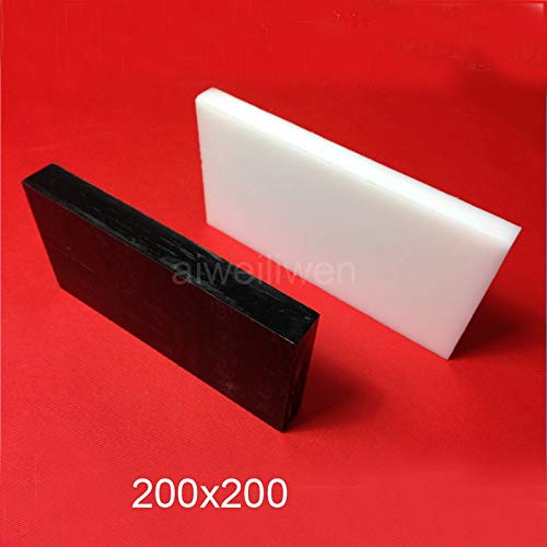 Ochoos 5mm 6mm 8mm 10mm Thickness 200x200mm White or Black pom Sheet Polyoxymethylene Plastic Steel Plate Polyformaldehyde Panel Board - (Diameter: 8x200x200mm White)