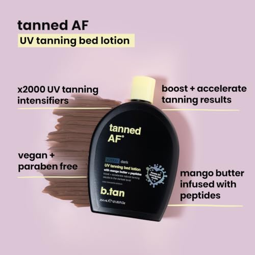 b.tan UV Tanning Bed Lotion - Dark Tinted Tan Accelerator Detail