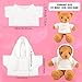 12 Pcs Sublimation Bear Clothes Stuffed Bear Toy Clothing Stuffed Animal Blank Tee Shirt White Hoodie for 15 Inch Stuffed Bears Dolls DIY (Color Style 1)