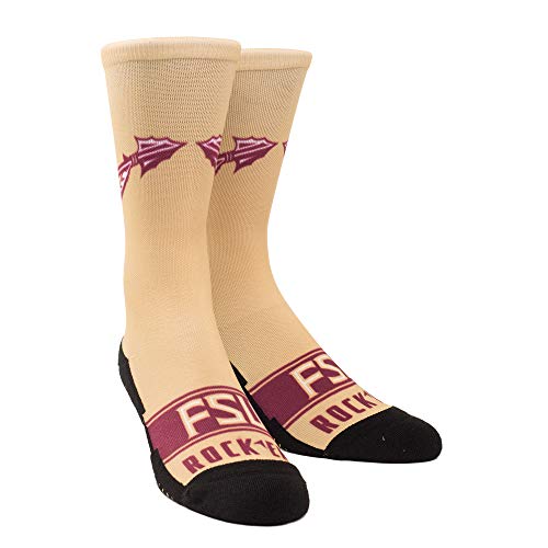 Florida State Optic Helmet Gold Crew Socks with Spear Logo