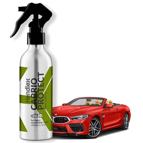 Hendlex Cabrio Protect, Imperméabilisant Capote Cabriolet - Nettoyant et Hydrophobe, Anti-Pluie Voiture, 200ml