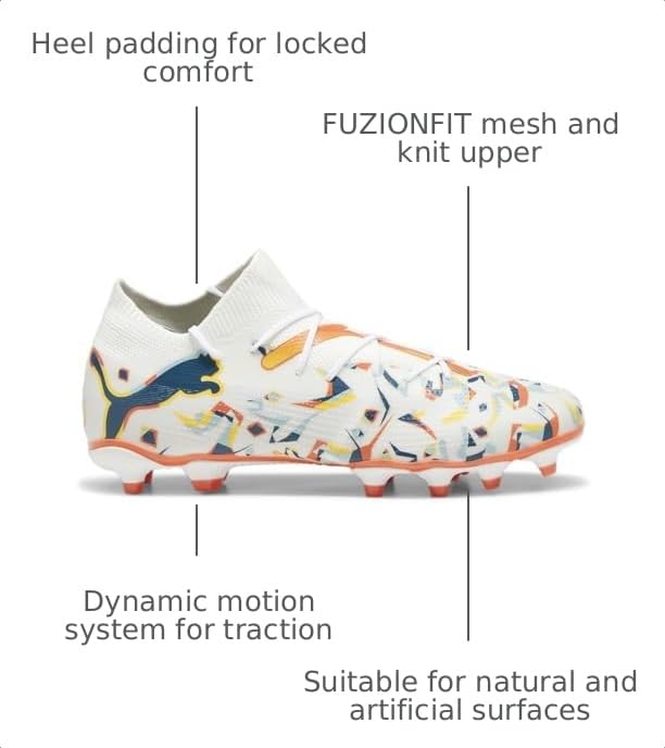 Image of PUMA Mens Future 7 Match Creativity Firm GroundArtifical Ground Soccer Cleats - White