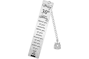 Happy 30th Birthday Bookmark - Inspirational Bookmark 30 Year Old Birthday Gifts for Women Men
