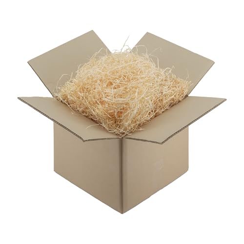 IMBALLAGGI 2000-1Kg Trucioli Legno Naturale Inodore, Paglia per Cesti Natalizi, Regali di Natale e Confezione Regalo, Riempimento Imballaggio per Spedizioni Pacchi, Paglietta Decorativa per Scatole