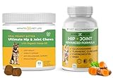 Infinite Pet Life Hip & Joint Supplement Bundle for Dogs - Glucosamine, Chondroitin, MSM & Turmeric Chews (90 Chewable Tablets + 90 Peanut Butter Soft Chews) - Relieves Pain and Enhances Mobility