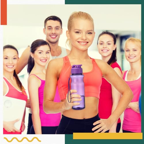Tioncy 40 Pieces Water Bottles Bulk for Kids 17 oz Plastic Sport Drink Bottles with Handle Strap Lightweight Leakproof Cup for Fitness Gym School Gift(Cute Colors) - Image 3