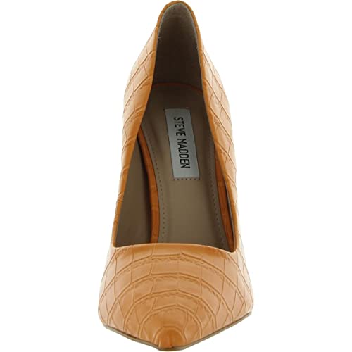 Steve Madden Vala Orange Croco Magazine Pointed Toe Stiletto Dress Pumps (Orange Croco, 8.5) #TOP2
