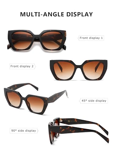 Trendy Oversized Sunglasses Womens Big Square Cat eye Sun Glasses Lentes de sol para mujer4