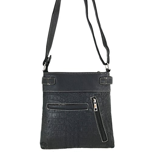 Justin West Cowgirl Western Cross Floral Embroidered Concealed Carry Purse3