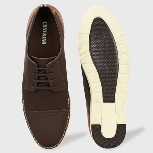 Image of Centrino Derby Formal Shoes for Men | Shoes for Man Stylish | Lace-Up with Cushioned Insole | Lightweight Comfortable Leather | Mens Formal Shoes for Office Business & Professional Wear | Daily Outings (6569)