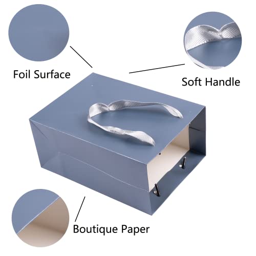 Ysmile Premium Gift Bag With Tissue Boutique Paper Bag With Handle Medium 9.8 Inch - Blue #TOP2