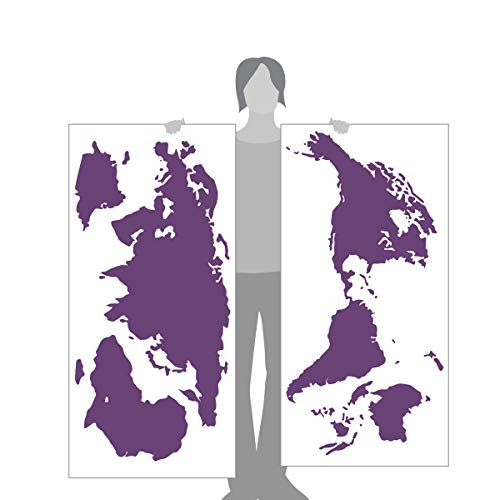 The Decal Guru World Map Vinyl Wall Art Sticker | Earth Home Decor Removable Sticker Easy To Apply Wall Graphic (Violet, 38X56 Inches) #TOP4