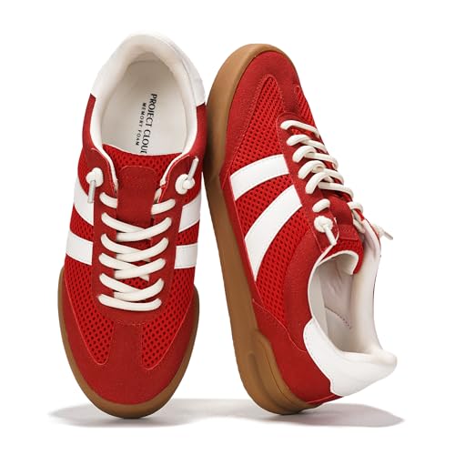 Project Cloud Genuine Leather Casual Sneakers for Women - Memory Foam Insoles Lace-Up Womens Shoes &...