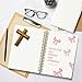 LIANGW Bible Journal for Women, Christian Gifts for Women Girls, Prayer Bible Study Supplies Journaling Notebook, Cute Preppy daily devotional, Coquette Pink Bow Hardcover Spiral Notebook 5.5 x 8.3