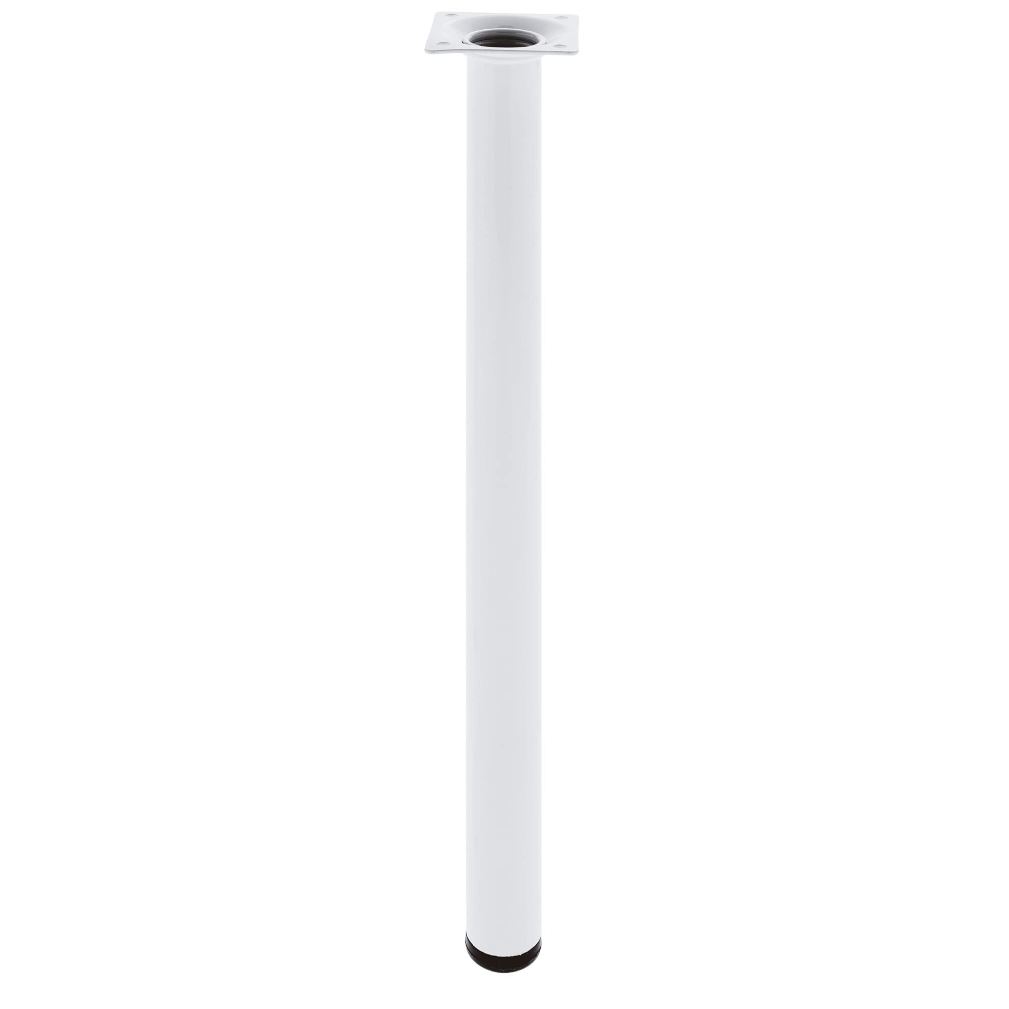 Amig, Round Furniture Leg, 30X700 cm, Steel, for Kitchen Dining and Office Tables, Anti-Scratch Cap, Heavy-Duty, Silver