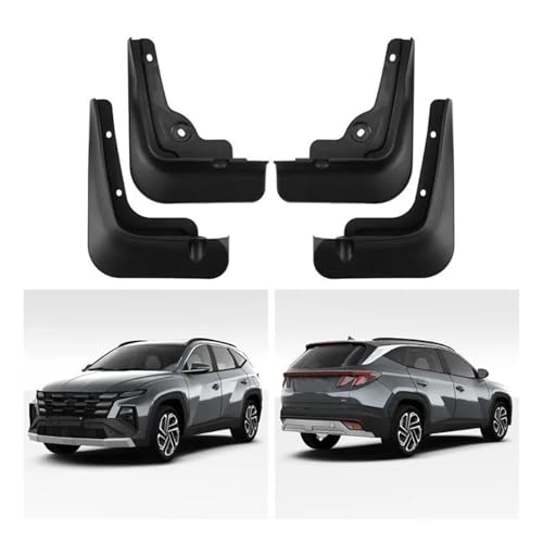 Salpicaderas para Hyundai Tucson L 2025 en ABS negro de alta resistencia 4