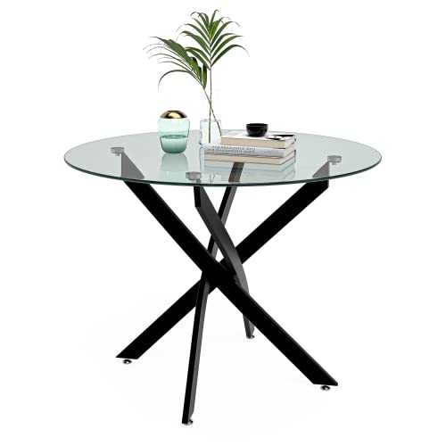 Round Tempered Glass Dining Table...