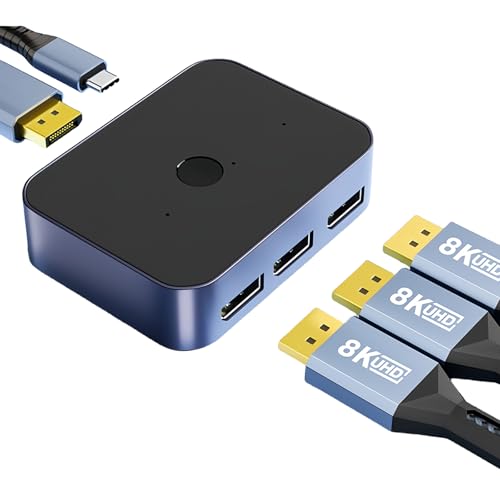 8k HDMI 2.1 Splitter, HDMI 2.1 Switch 8K, HDMI Splitter 3 in 1 Out, Hdmi Switch 8k 60hz, Hdmi 1 In 3 Out, 8k Hdmi 2.1 Splitter, para Xbox, TV Box, Blu-Ray, reproductor DVD, proyector, monitor,