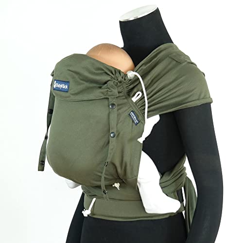 Didymos DidyKlick 4u Babytrage - Halfbuckle Tragehilfe Olive - für Babys...