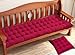 Waigg Kii Cojín grueso para banco de jardín de 2 y 3 plazas, 80/100/120 cm, cojín rectangular de algodón para chaise Swing interior y exterior (40 x 40 cm, rojo)