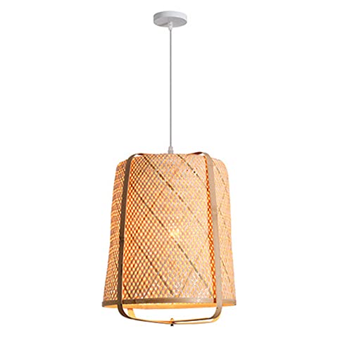 Lustre en osier beige tressé main, suspension haute qualité pour cuisine