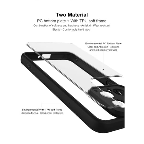 Image of REALCASE Stylish Shockproof Armor Back Cover Case for Moto Edge 50 Pro 5G | Slim Fit Hard Clear PC Back & Soft TPU Bumper | Protective Transparent Case for Motorola Edge 50 Pro 5G