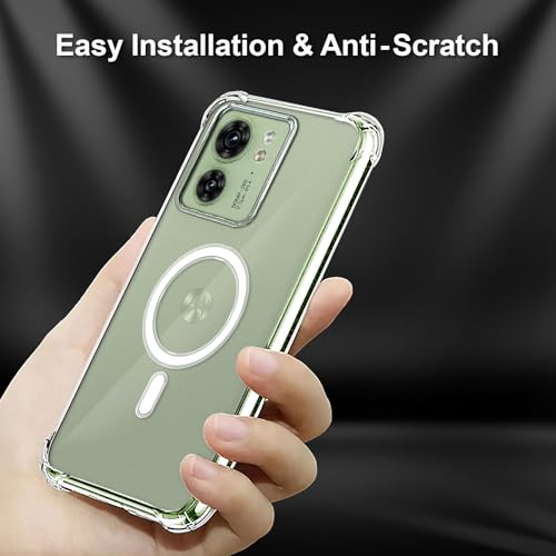 Image of Amazon Brand - Solimo Soft Thermoplastic Polyurethane Wireless Charging Support Back Cover for Motorola Moto Edge 40 5G - Transparent