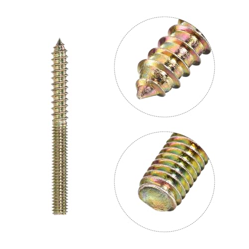 Image of uxcell 5 /16-18x3-1 /4 Hanger Bolts, 8pcs Double Ended Screws Wood Dowel Screws for Furniture