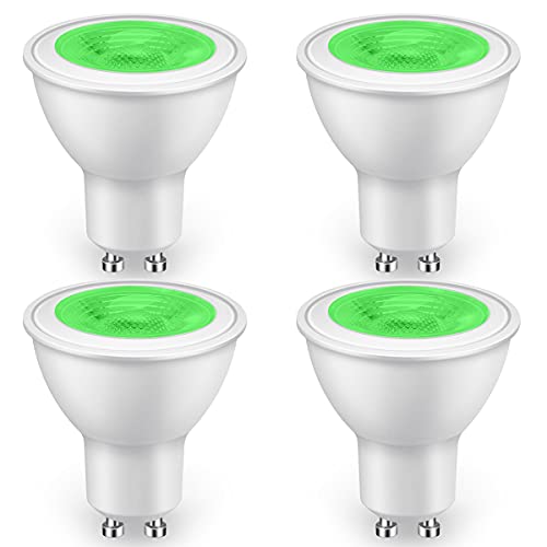 Ampoule LED GU10 Verte 5W équivalent 50W spot décoration paysage 4 pièces