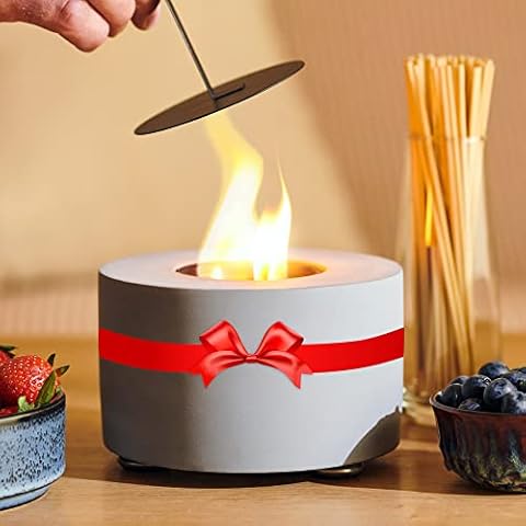 HomeBuddy Tabletop Fireplace - Bio Ethanol Table Top Fire Pit, Bioethanol Fuel, Smokeless fire pit, Fire Pit Table, Gas Fire Pit Table, Table Top Patio Heater, Table Top Fire Bowl, Outdoor Fireplace Cover