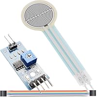 DAOKAI Dünnfilm-Drucksensor FSR402 Widerstands-Druckwandler + Lineares Spannungswandlermodul Lernbausatz für einen Schaltkreis zur Erfassung von Fingerdruck mit Verbindungskabel für Arduino
